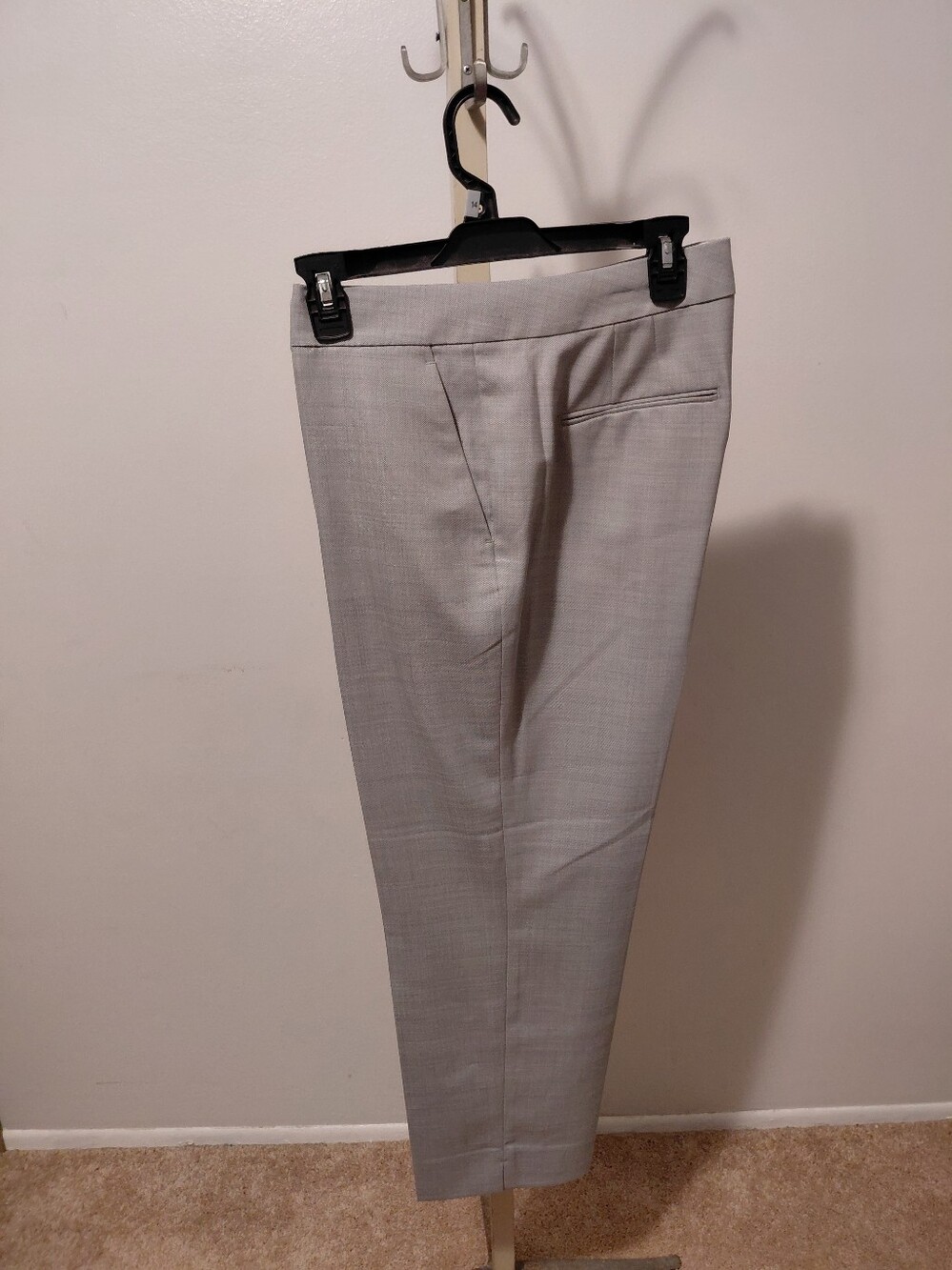 Ann Taylor Light Gray Tailored Women's Dress Pants 36" Long Size 12